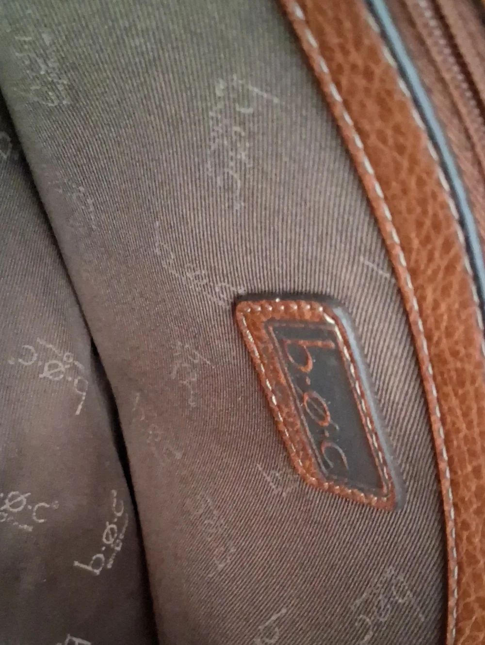 B.O.C. Women's Brown Leather Crossbody Bag with Floral Embossing